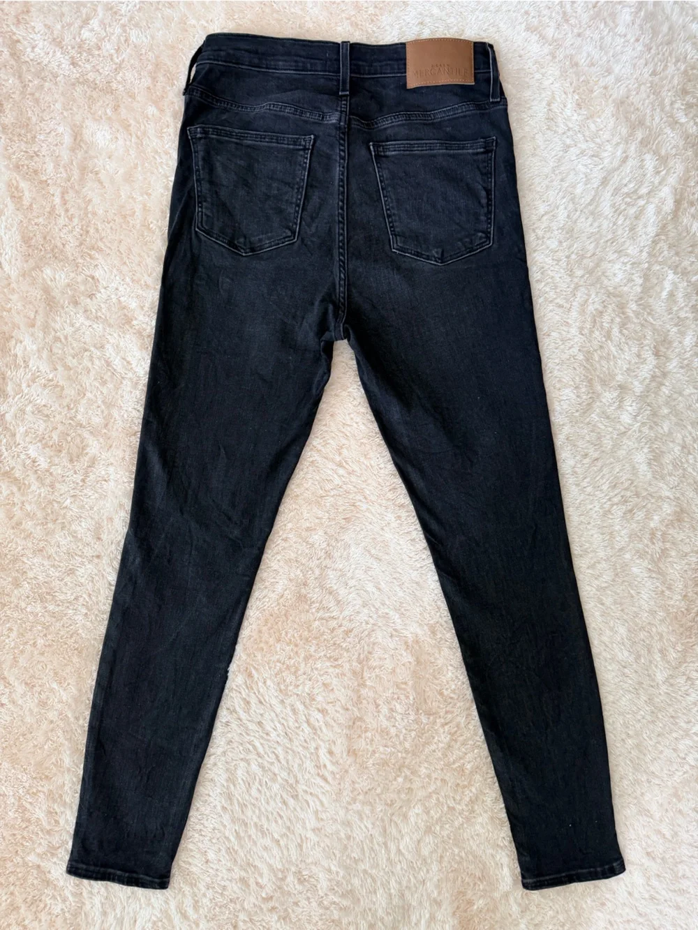 J.Crew Mercantile distressed faded black stretch high rise skinny jeans 26